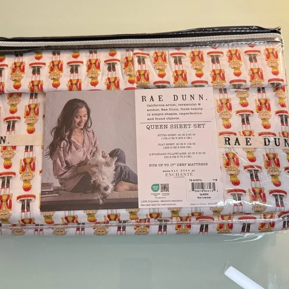 Rae Dunn Nutcracker Sheet Set | Queen‎ | NWT